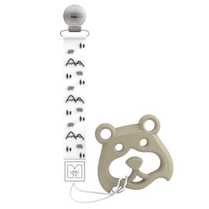 Porta-chupeta De Silicone Com Mordedor One Size Bear