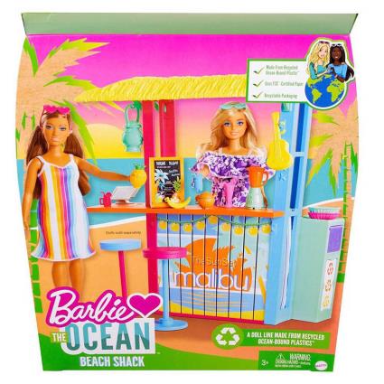 Presente De Brinquedo De Boneca Malibu Beach Bar 3 Years Multicolor