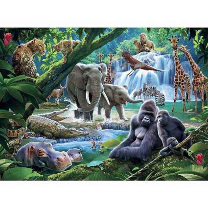 Animais Da Selva Puzzle 100 Peças One Size Multicolor