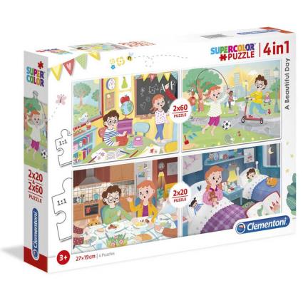 Um Bom Dia Puzzle 2x20 Peças 2x60 Peças One Size Multicolor