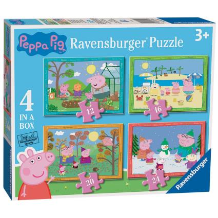 Quebra-cabeça 4 In A Box Peppa Pig 4 Stagioni 3-6 Years Multicolor