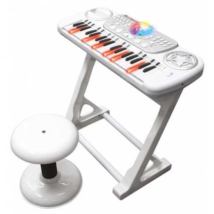 Disco De Teclado Eletrônico Com Banquinho 3-6 Years Multicolor