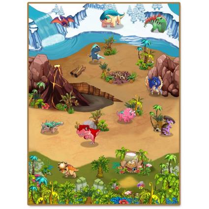 Playmat Interativo Dino 90x120 cm Multicolour