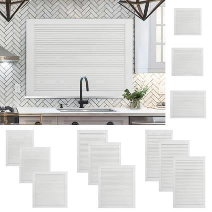Conjunto de 2 Estores de Correr  Branco (Madeira - 39,5x49,4 cm)