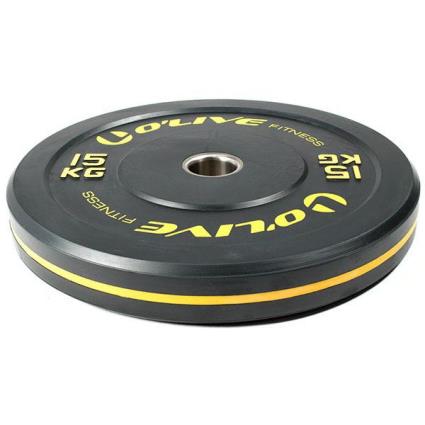 Olympic Bumper Discs 15 Kg 15 kg Black