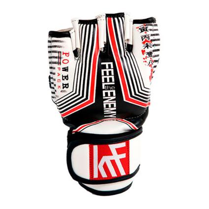 Luvas De Combate De Alça Dupla Gel Eva M White / Black / Red