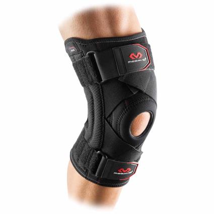 Knee Support With Stays And Cross Straps L Black