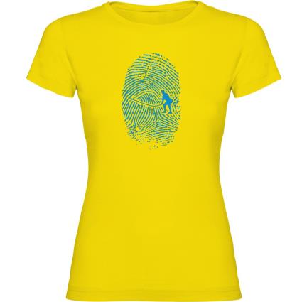 Camiseta De Manga Curta Crossfit Fingerprint XL Yellow