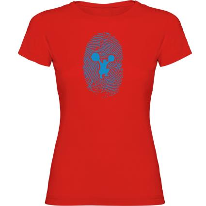 Camiseta De Manga Curta Fitness Fingerprint S Red