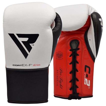 Luvas Boxe C2 Fight Lace Up Leather 10 Oz Red