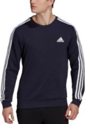 Suéter Essentials French Terry 3 Stripes M Legend Ink / White