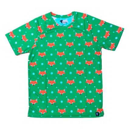 Camiseta De Manga Curta Fox M Green / Orange / White