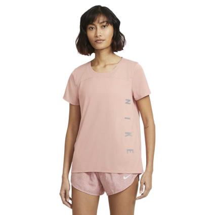 Camiseta Manga Curta Miler Run Division M Rust Pink / Reflective Silver
