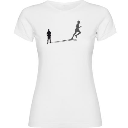 Camiseta De Manga Curta Run Shadow S White