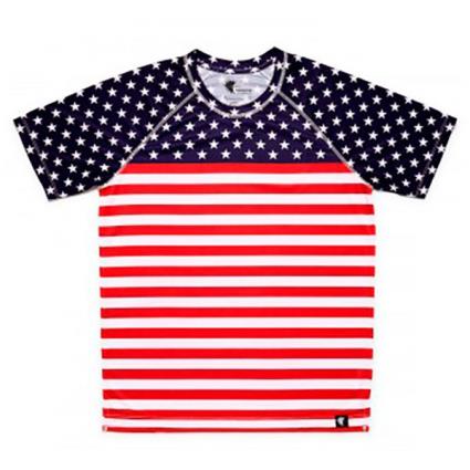 Camiseta De Manga Curta Stars And Stripes XL Navy / Red / White