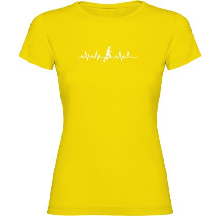 Camiseta De Manga Curta Runner Heartbeat S Yellow