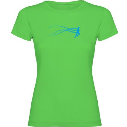 Camiseta De Manga Curta Run Estella S Light Green