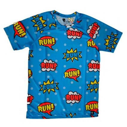 Camiseta De Manga Curta Comic XL Blue / Yellow / Red / White
