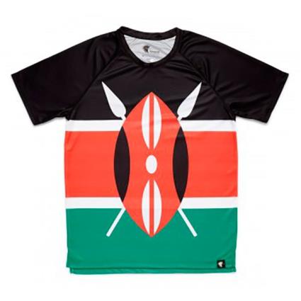 Camiseta De Manga Curta Maasai L Black / Orange / Green