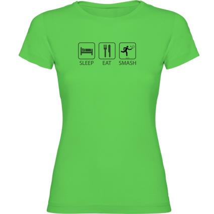 Camiseta De Manga Curta Sleep Eat And Smash S Light Green