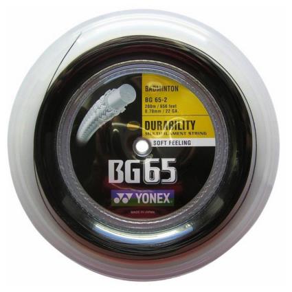 Badminton Reel String Bg 65 200 M 0.70 mm Black