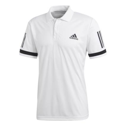 Camisa Polo De Manga Curta Club 3 Stripes XS White