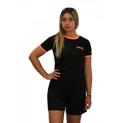 Camiseta De Manga Curta Galaxy XL Black / Coral Fluor