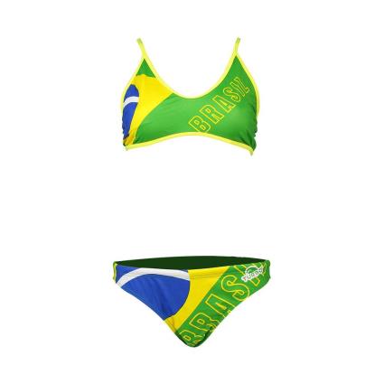 Biquíni Brazil Thin Strap 2XL Green / Yellow
