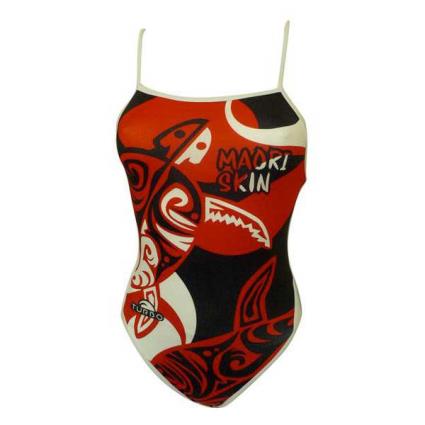 Roupa De Banho Maori Skin Tattoo S Red / Black