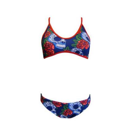 Biquíni De Alça Fina Roses&skulls M Multicolor