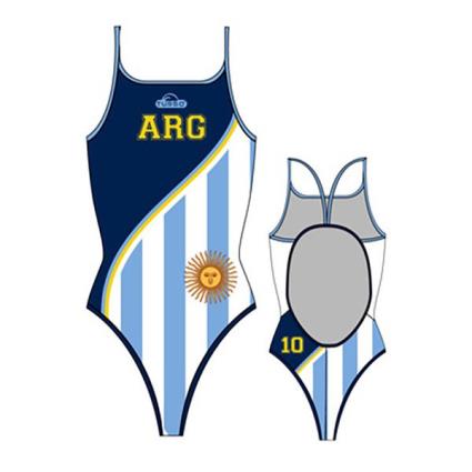 Maiô De Alça Fina Argentina 2012 7-8 Years Navy