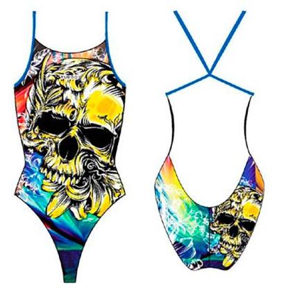 Roupa De Banho Hibiscus Pro Racer Thin Strap 4XL Royal