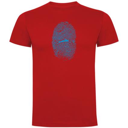 Camiseta De Manga Curta Swimmer Fingerprint XL Red