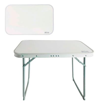 Mesa Dobrável De Aluminio 60 X 40 X 50 Cm One Size White