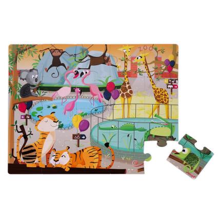 Puzzle Táctil  Um Dia no Zoo (20 Peças)