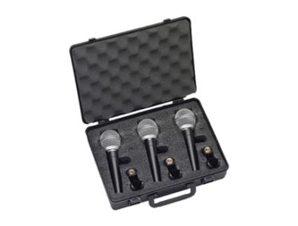 Pack 3 Microfones  R21 (Com Fio - Frequência: 80Hz-12kHz)