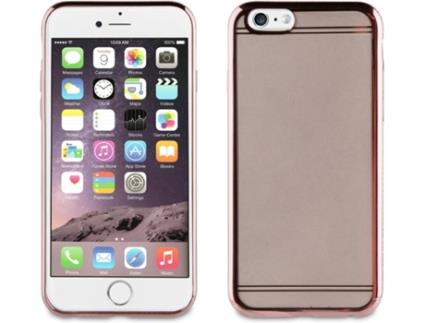 Capa  iPhone 6/6S Borde Rosa Cristais