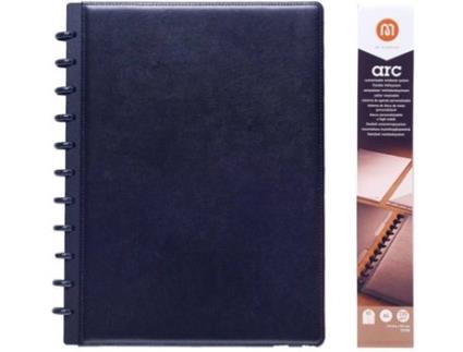 Caderno Inteligente M BY STAPLES Arc Preto (A4 - Pautado - 60 Folhas)