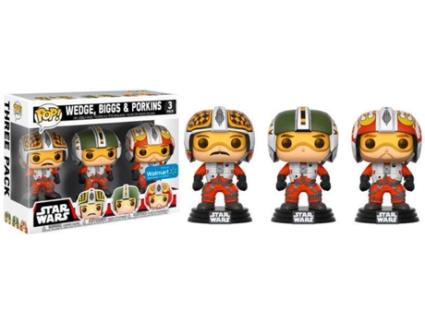Conjunto de 3 Figuras ! Star Wars Pilots Wedge Biggs e Porkins