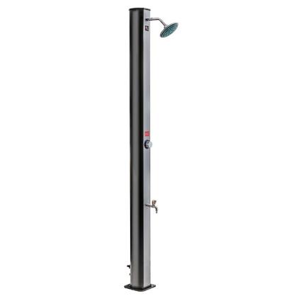 Chuveiro Solar Pvc 35l Com Torneira Pé 214 cm Black / Silver