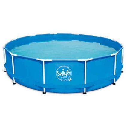 Piscina Com Estrutura De Metal 305 x 76 cm Blue