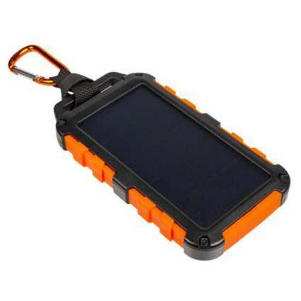 Carregador Solar 10000mah One Size Black / Orange