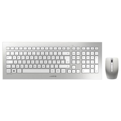 Mouse E Teclado Sem Fio Dw 8000 French AZERTY Silver / White