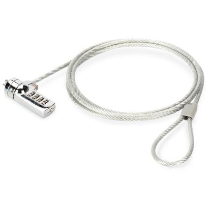 Ednet Notebook Lock With Number Combination One Size Silver
