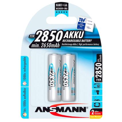 1x2 2850 Mignon Aa 2650mah Recarregável 2850 Mignon Aa 2650mah Baterias One Size Silver