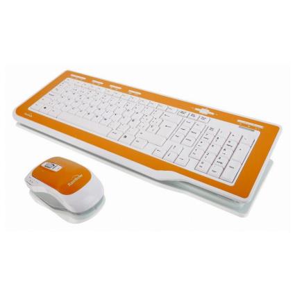 Mouse E Teclado Sem Fio R8980n Butterfly One Size White / Orange