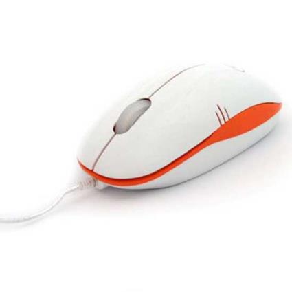 Mouse Mcm101/wo One Size White / Orange