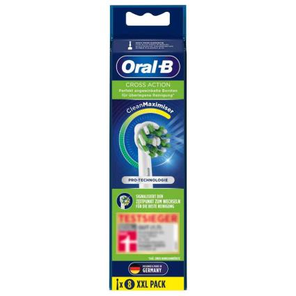 Cabeça Da Escova De Dentes Crossaction Cleanmaximizer 8 Peças One Size Blue / Green / White