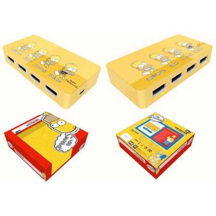 Eixo Simpsons Usb 2.0 4 Ports One Size Yellow / Black