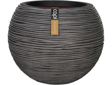 Vaso  Nature Rib Redondo (Cinzento - Plástico - 62x48 cm)